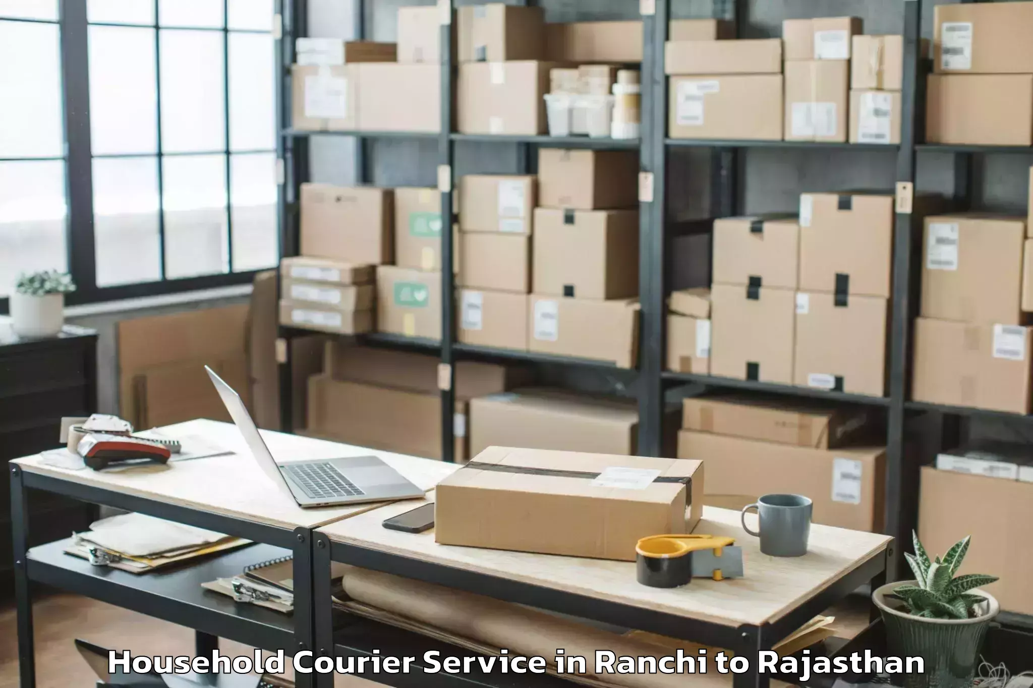 Efficient Ranchi to Udaipur Household Courier